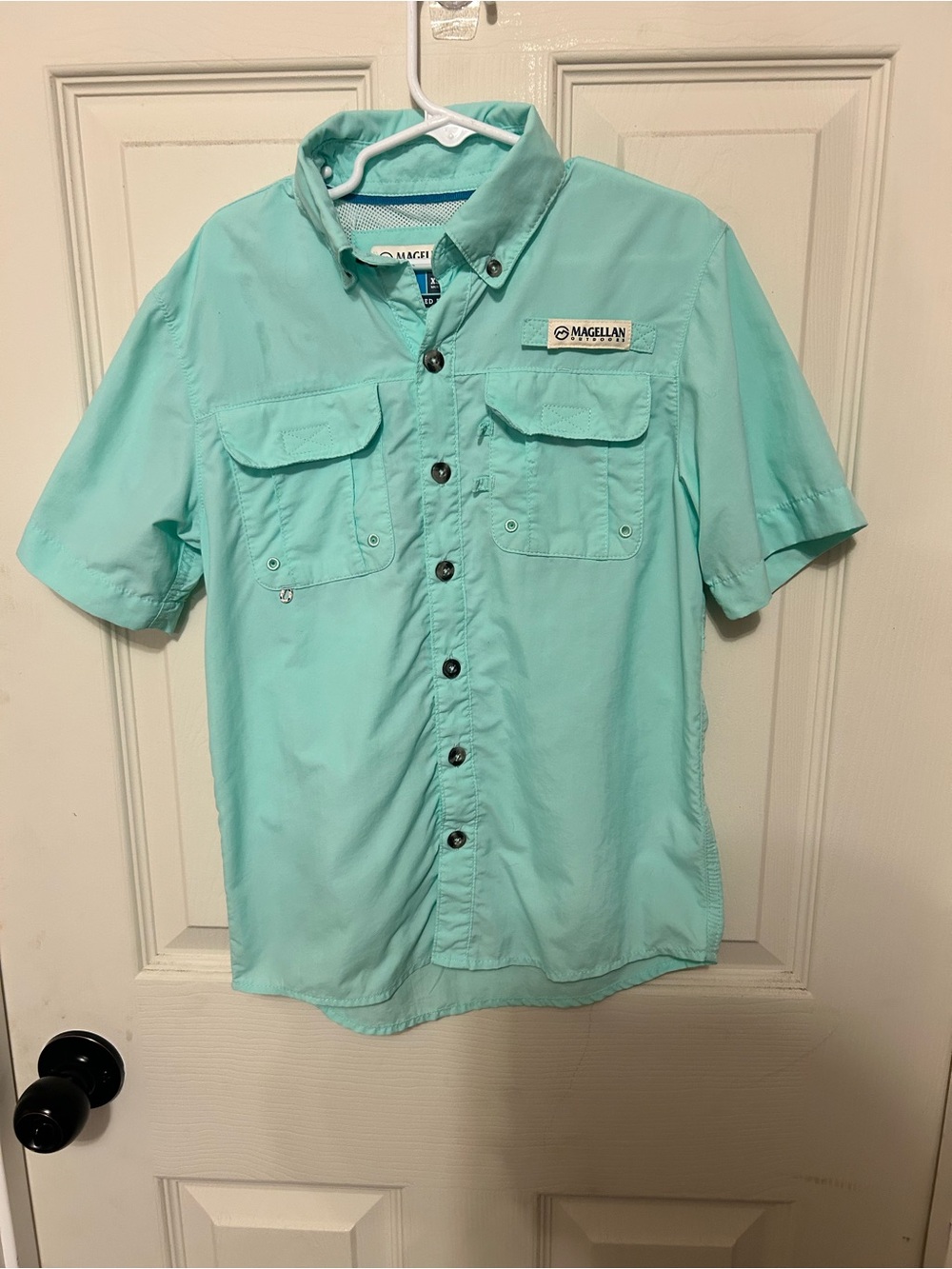 Magellan Outdoors Men's Short-Sleeve Button-Down Shirt - Mint